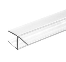 CBW Frameless Shower Door Side Seal Strip H-Type 180 Degree 72" Length, Clear
