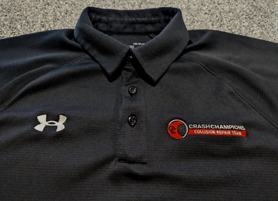 Men's Under Armour ~ CRASH CHAMPIONS COLLISON REPAIR TEAM ~ Polo