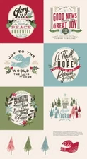 24" X 44" Panel Chrismtas Good News Great Joy Cotton Fabric Panel D506.85