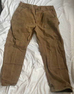 Vintage Carhartt Pants Men 36X28.5 Double Knee Duck Canvas Union