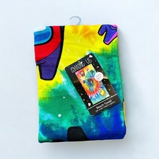 Among Us Beach Towel 54 X 27 Inch Microfiber Imposters Gaming Tie-Dye Boys Blue