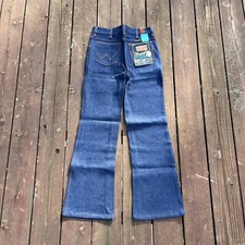 Vintage Wrangler No Fault Flare Denim Jeans NOS NWT Boot Cut Bell Bottom Size 16