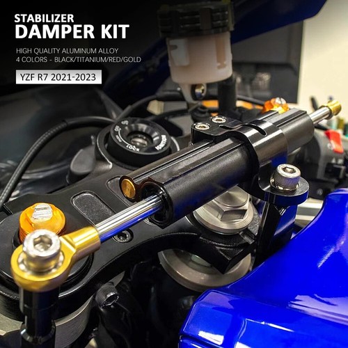 CNC Steering Damper Stabilizer Bracket Mounting Kit For Yamaha YZF R7 2021-2023 - Picture 3 of 20