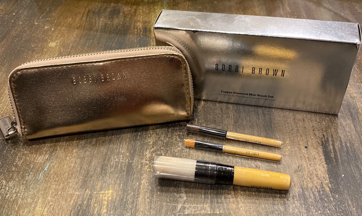 Bobbi Brown Copper Diamond Mini Brush Set *Gold* NIB | eBay