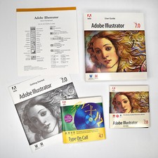 Adobe Illustrator 7.0 Upgrade for Mac in Original Box w/ Serial Number Extras