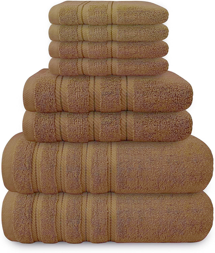 8 Pcs Towel Bale Set 100% Egyptian Cotton Soft XL Big Bath Sheet Face Hand Towel - Picture 81 of 156