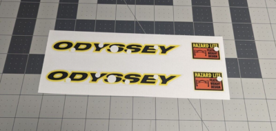 ODYSSEY　BMXゼッケンプレート ODYSSEY BMX HAZARD LITE RIM DECALS 36H | eBay