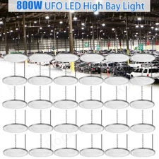 30 Pack 800W UFO Led High Bay Lights Commercial Warehouse Factory Light Fixture