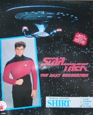 Star Trek The Next Generation Red Command Uniform Licensed Shirt Size SM UNWORN