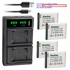 Kastar Battery LTD2 USB Charger for Samsung BP-70A  Samsung TL205 WB30F Camera