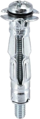 Fissaggi Cartongesso Resistenti Ancoraggi Parete Cava Cavità Spina Metallo M5x52mm - Foto 5 di 12