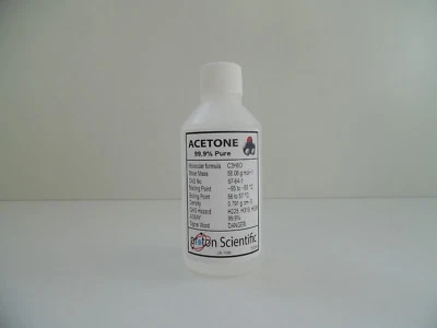 PROTON SCIENTIFIC Acetone 100 ml 99.9% Pure ACS/Lab grade high Quality Nail Varnish Remover