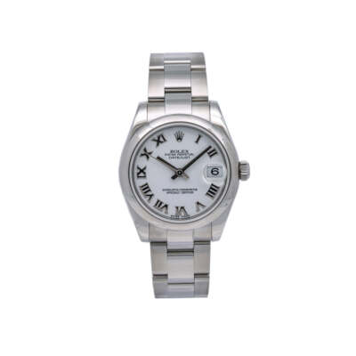 Rolex Datejust 31mm White Roman Dial Stainless Steel Oyster - 178240