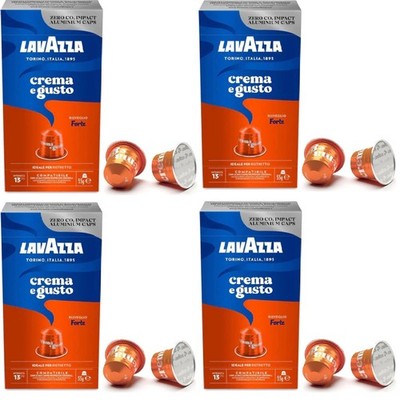 Lavazza Crema E Gusto Forte Coffee Pods Chocolate Notes 4 Packs (40 Pods Total)