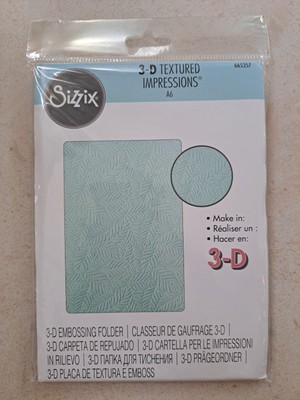 SIZZIX 3D strukturierte Impressionen Blattmuster Prägeordner neu in Verpackung 