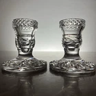 Waterford Crystal Glandore Vintage Candlesticks Sparkly Heavy Stunning 3.5”