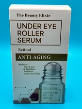 The Beauty Elixir Under Eye Roller Serum Retinol 1.69oz 50ml Anti‑Aging NEW