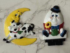 VTG Burwood Humpty Dumpty Cow Jumps over the Moon Wall Hangers 3220 New NOS