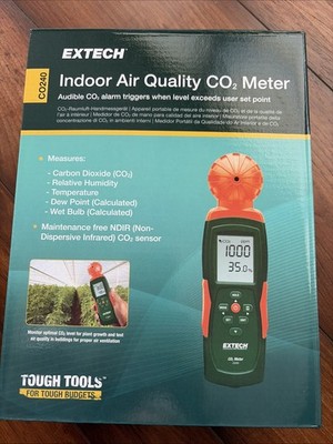 Extech CO240 - Indoor Air Quality Meter Monitor, Temperature, CO2 Carbon Dioxide