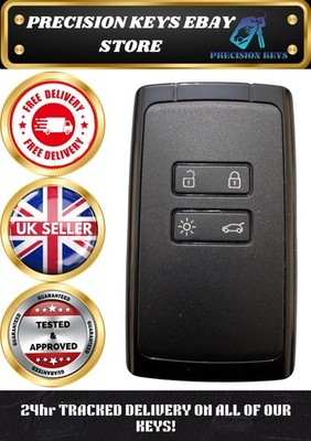 RENAULT KADJAR KOLEOS MEGANE SCENIC 15-22 SMART REMOTE KEY FOB 4A 433MHZ + LOGO