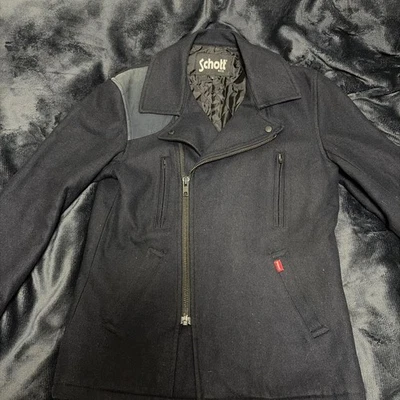 USA Schott 618 Double Riders Chaqueta Talla 34 Negro - Imagen 1 de 4