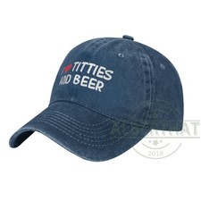 I Heart Titties And Beer Unisex Denim Hat Adjustable Baseball Cap