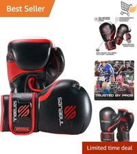 Leather Boxing Gloves 14Oz Unisex MMA Kickboxing Muay Thai Training Gear