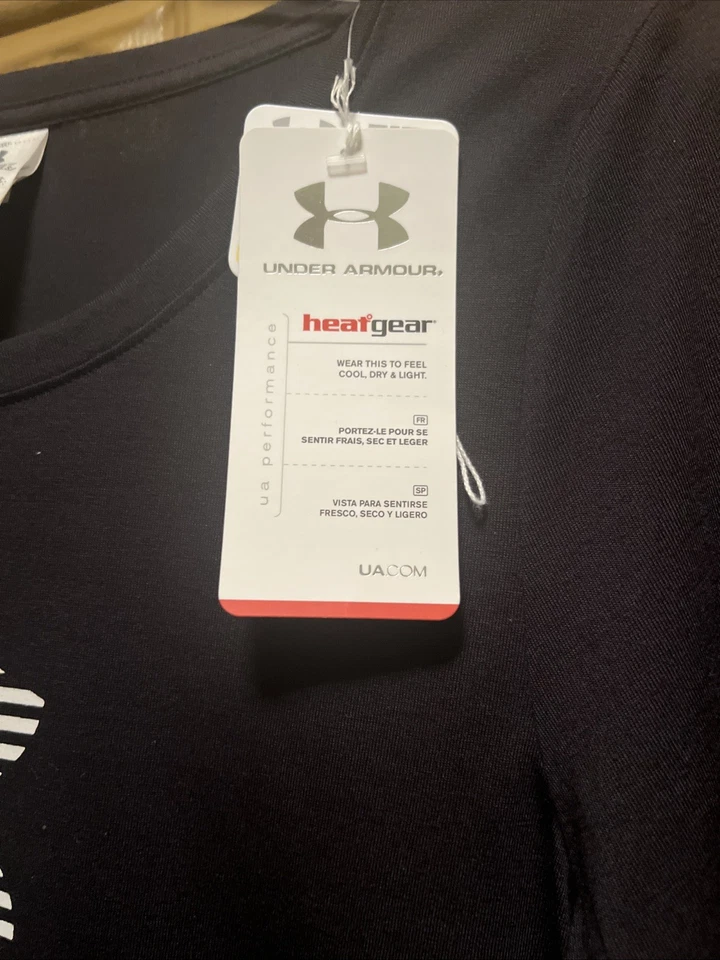 Camiseta Under Armour para mujer manga larga cuello redondo talla grande negra Foto 2 de 4