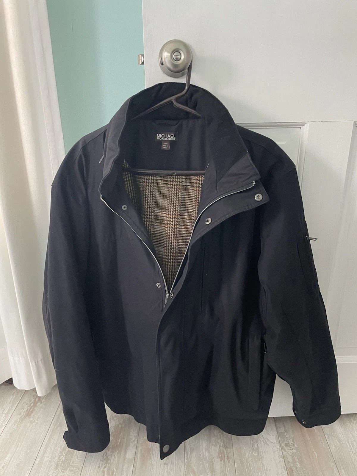 Michael Kors Jacket Mens Large Black Soft Shell Jacket