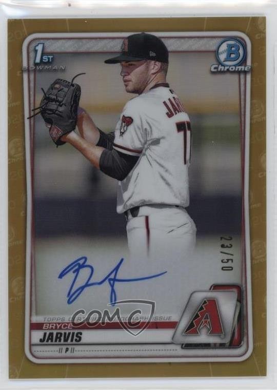2020 Bowman Draft Chrome Picks Gold Refractor 23/50 Bryce Jarvis Auto 5m2