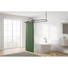 Hoop Shower Rod for Clawfoot Tub Bronze
