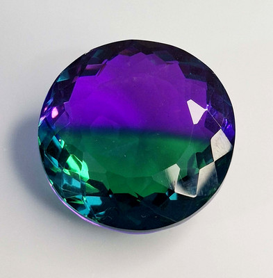 Natural 88-90 Ct Bi-colour Ametrine Round Cut Loose Certified Gemstone SP121