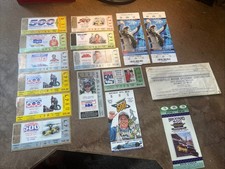 Indy 500 Ticket Stubs 82,85-89, 91-94,96, 2012, Brickyard 400 Inaugural Race