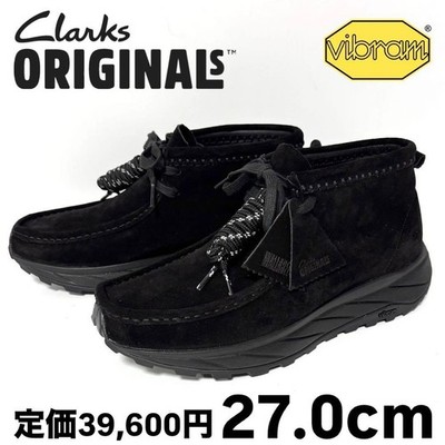 Clarks Originals Vibram Wallabee Eden Black Suede 27cm UK9 Neu mit Karton