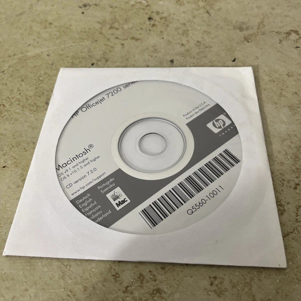 HP Officejet 7200 Series Macintosh 7.2 CD ROM - Image 3 of 3