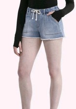 No Boundaries Utility Shorts Juniors Size S Light Wash, 2.75" Inseam Small 4/6