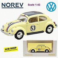 Vw Volkswagen KäFer 1303 Beetle 1973 N°53 Hellgelb 1:43 Norev 841005