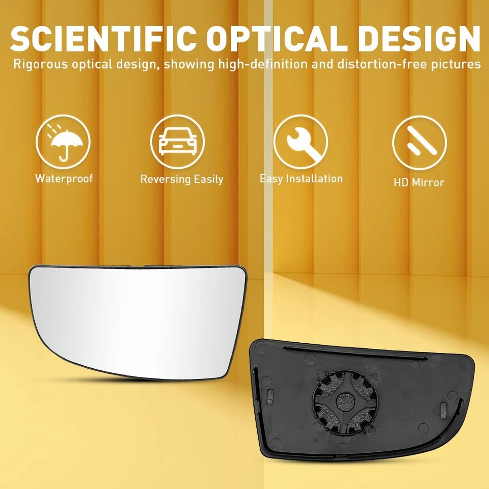 Vidro espelhado inferior passageiro lateral direito para Ford Transit 150 250 350 2015-21 destro - Imagem 3 de 4