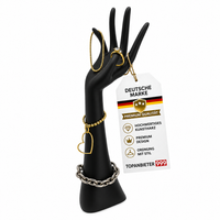 Design Schmuckhalter Hand Schwarz SchmuckstäNder Ringhalter Deko Organizer 34Cm