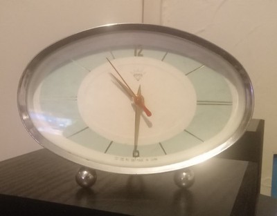 Diamant MCM Mechanische Atom Tischuhr, Vintage Retro