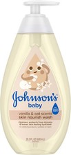 Johnson's Skin Nourishing Moisture Baby Wash, Vanilla Oat Scents, 20.3 fl. oz