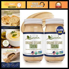 Organic Sesame Tahini Paste - USDA Non-GMO, Kosher, Smooth Spread - 16 oz, 2-Pac