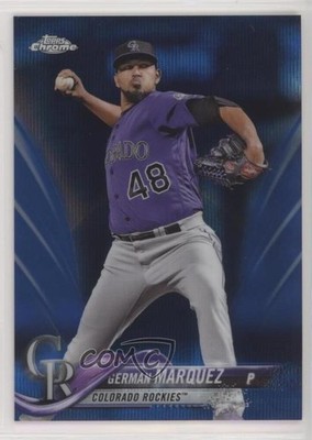 2018 Topps Chrome Blue Wave Refractor 58/75 German Marquez #80 n1u