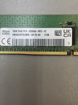 SK hynix 8GB DDR4 メモリ　2枚　計16GB SK hynix HMA82GR7DJR8N-XN TG AD 16GB 2RX8 PC4-3200AA-RE2-12 | eBay