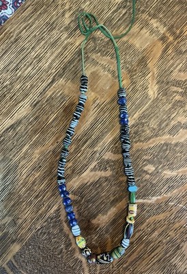 Vintage Native American Trade Bead Necklace Multi Colors Some Padres Venitians