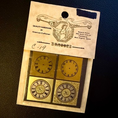 Vintage Dollhouse Miniatures Susanne Russo Clock Hands Hardware Brasses DIY 1:12