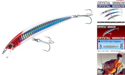 Yo-Zuri Crystal Minnow Floating Lure 4-3/8'' Holographic Redhead