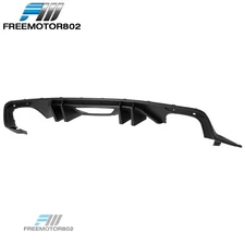 Fits 15-17 Ford Mustang Competition Rear Bumper Diffuser Guard Matte Black PP