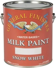General Finishes Water Based Milk Paint, 1 Gallon, Snow White