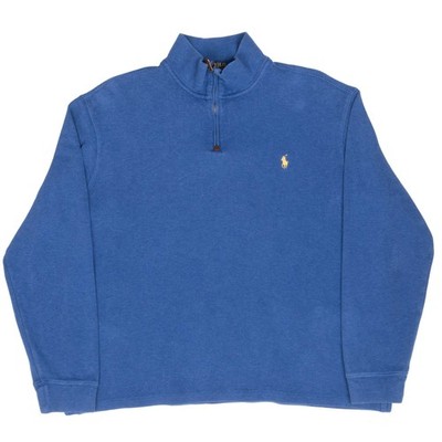 山様オーダーRalph Lauren XLチャコール×LイエローMブルー VINTAGE POLO RALPH LAUREN BLUE QUARTER 1/4 ZIP SWEATER XL | eBay